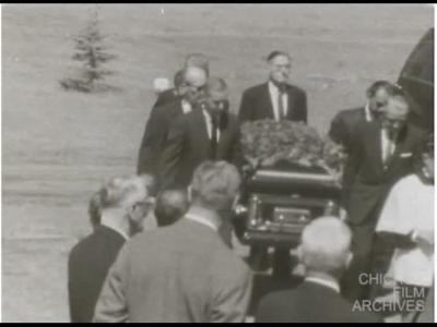 Ketchum, Idaho---Burial Services for Ernest Hemingway at Foot of Sawtooth Range Sil. Neg. Trims. 7-6-61