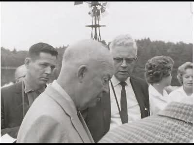 Watersmeet, Mich --- Ike Vacations and Talks to Newsmen - Snap Jack Lodge Sil. Neg. Trims - 7-24-61