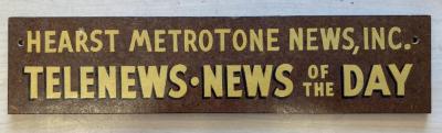Placard: Hearst Metrotone News, Inc - Telenews - News of the Day