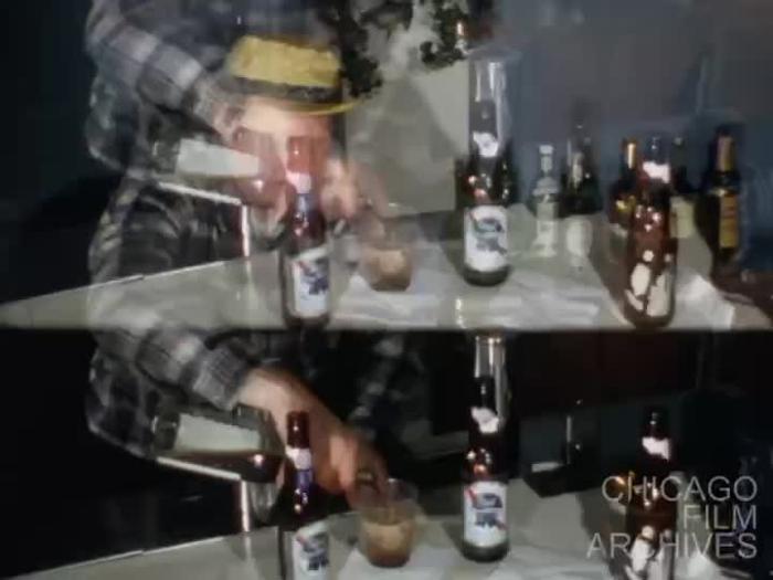 I am at the bar and Dough asks for $10.00 but I don't want to give it to him.. Jim tells me not to. There is a flicker in the picture. March, 1982