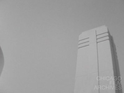 City in front of Merchandise Mart