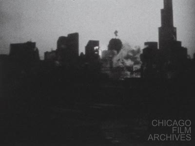 City in front of Merchandise Mart
