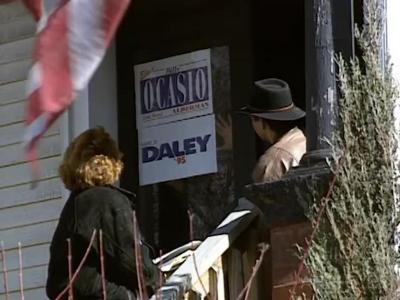 Ocasio Volunteers Distribute Daley Yard Signs