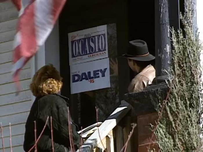 Ocasio Volunteers Distribute Daley Yard Signs