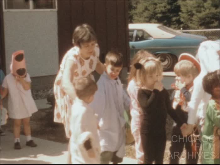 1970: Beth's La Petite Champaign - Beth in Sandbox - Becky in Backpack - Vietnam War Protest University of Illinois Union - Pre-Easter