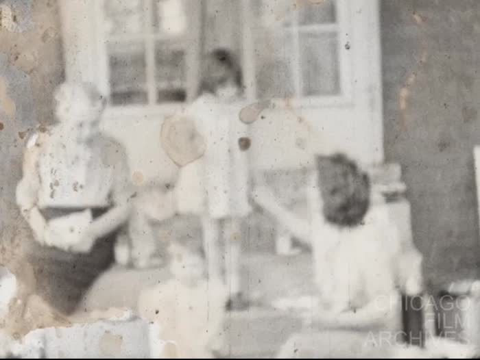 1946: Beach at N. Kenmore - Backyard at 471 Wash