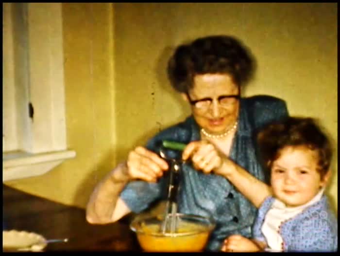 Nov 57 Thanksgiving, Betsy & Grandma