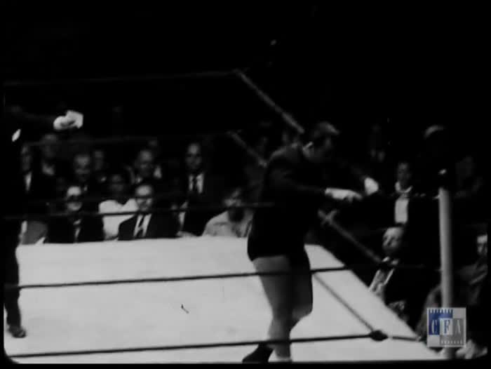 [Wrestling TV show]: Jim Graham vs Bozo Brown,Verne Gagne vs Red Bastien